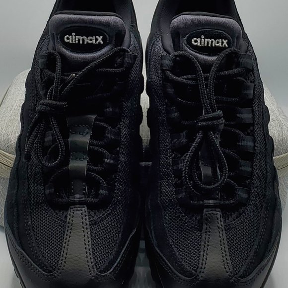 NIKE AIR MAX 95 ESSENTIAL TRIPLE BLACK Mens Size 6 - Picture 6 of 8